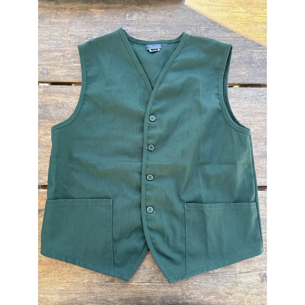 Hunter Green Fame V65 Vest 4 Buttons And 2 Pockets Size M Unisex